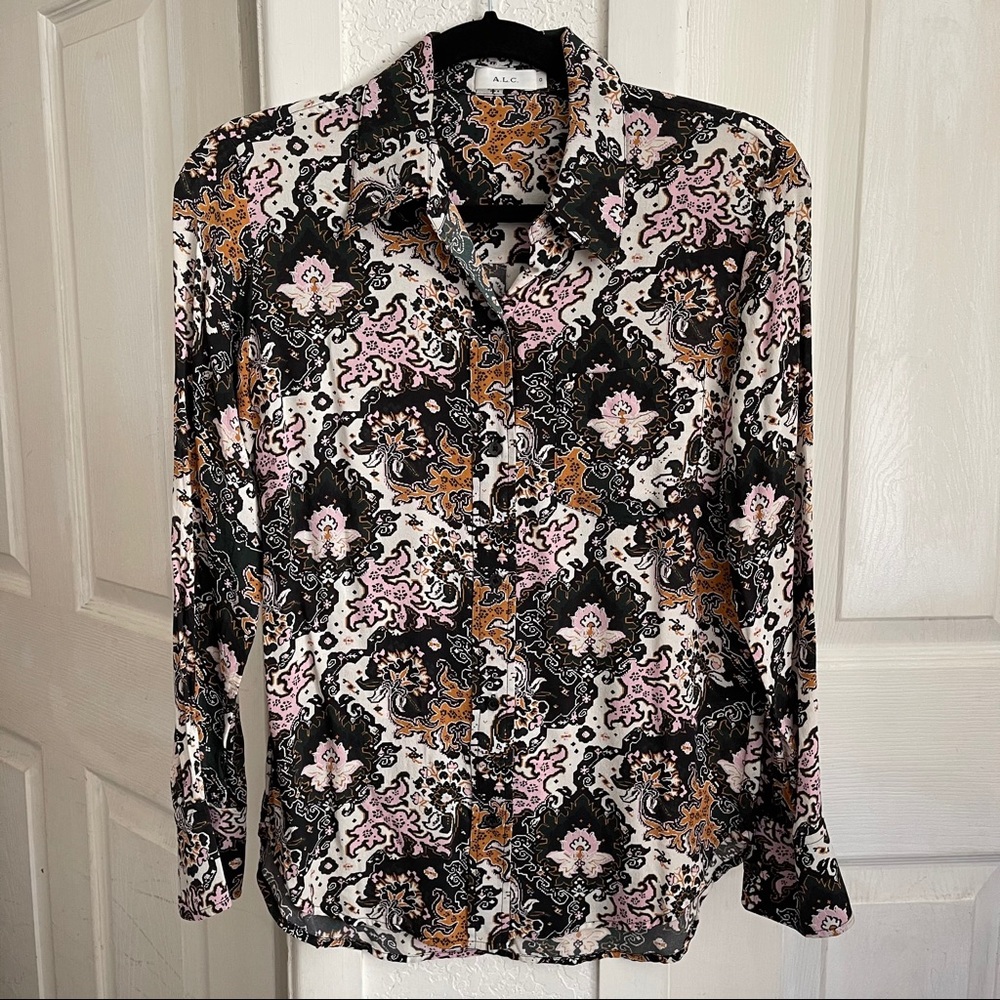 ALC 100% silk shirt size 0